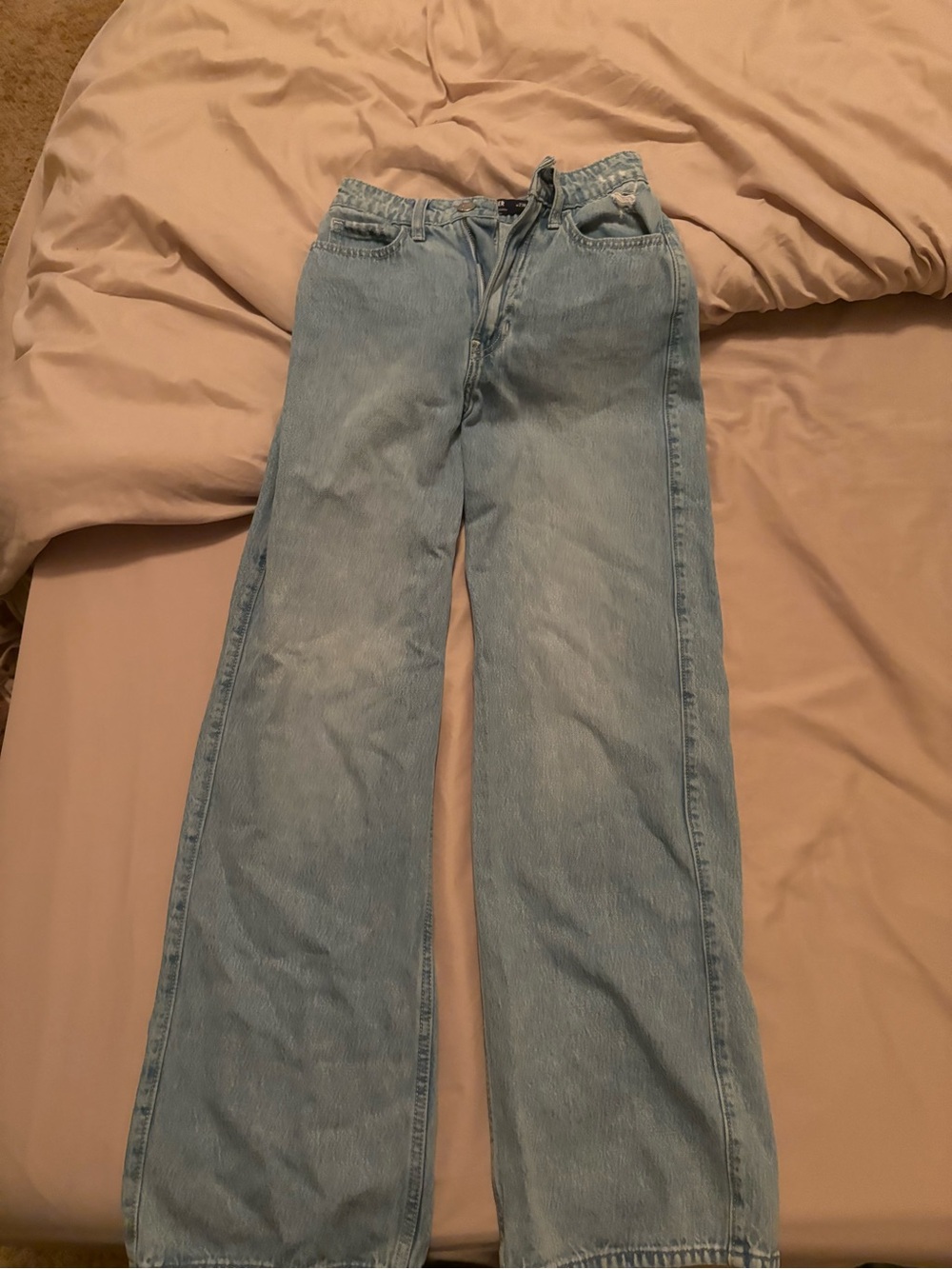 Hollister Light Blue High-Rise Wide Leg Jeans